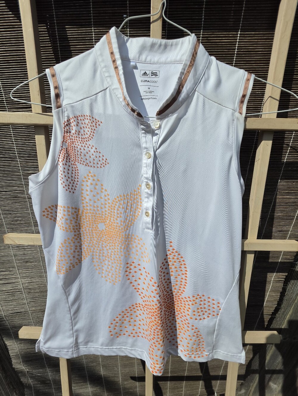 Adidas Clima Cool Golf Floral Shirt Size M